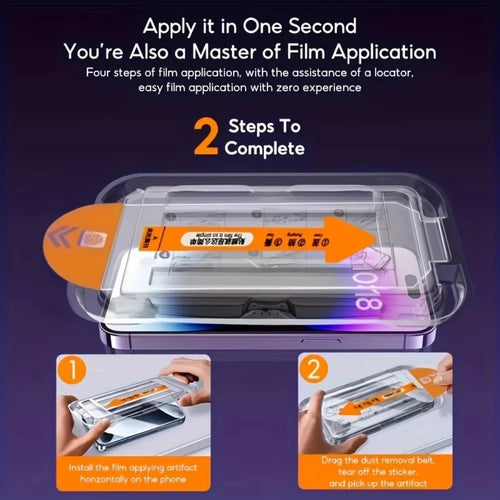 1-5PCS Easy Install HD Screen Protector For iPhone 17 16 13 Pro Max 11 15 14 16e 12 Mini XR X Xs 7 8 Plus Air Tempered Glass